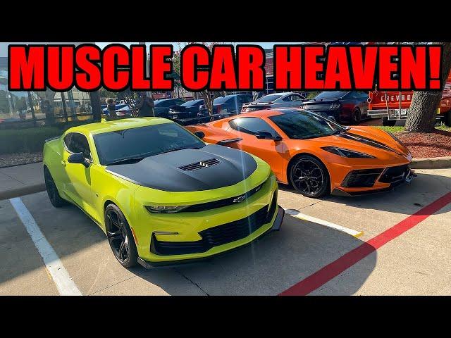 BRINGING MY HIGHLIGHTER CAMARO TO AN AMERICAN MUSCLE CAR MEET! (Badass Builds!)