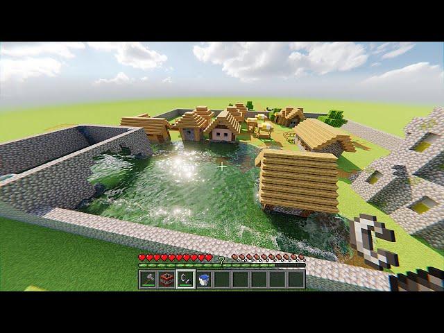 Realistic Village Flood in Minecraft