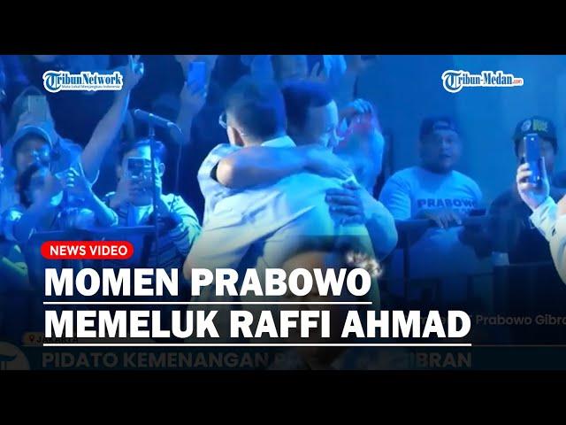 MOMEN Prabowo Memeluk Raffi Ahmad dengan Sangat Erat di Atas Panggung