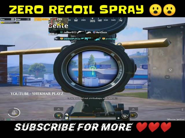 ZERO recoil SPRAY  - SHEKHAR PLAYZ #short #shorts #bgmi