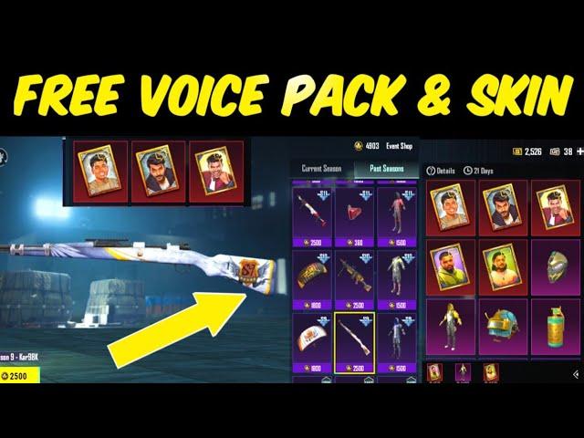  Bgmi New Free Voice Pack | K-98 Skin Free To Buy | Bgmi New A8 Royal Pass |Free Mythic Items Event