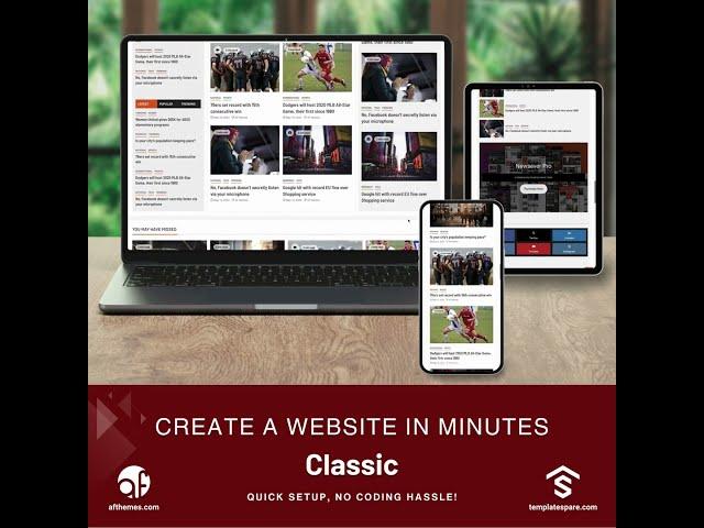   Discover Timeless Elegance with Our Classic Website Template - No Coding Needed!
