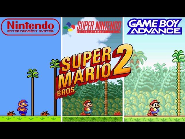 Super Mario Bros. 2 [1988] NES vs SNES vs GBA (Version Comparison)