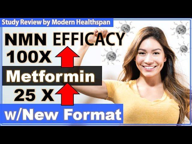 NMN Efficacy 100X Up & Metformin 25X Up With New Format | Study Review