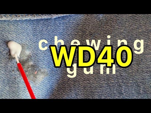 How to remove gum from jeans (it's WD40 go try it now)