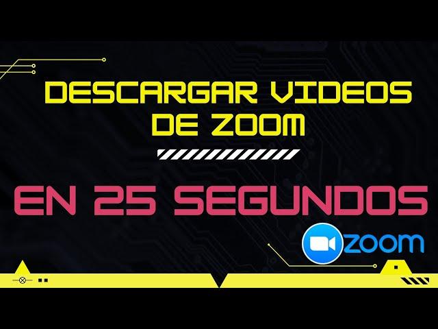 Como descargar videos de Zoom sin programas (Chrome & Firefox 2024)