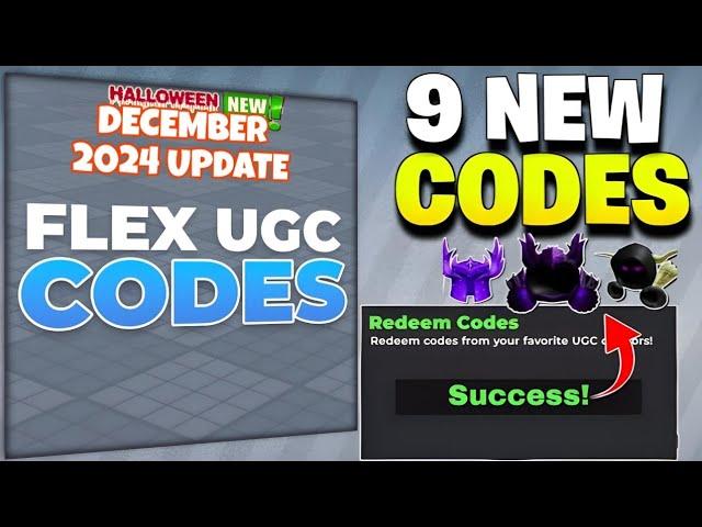 ️HURRY UP!!️ ALL WORKING CODES FOR FLEX UGC IN DECEMBER 2024 - ROBLOX FLEX UGC CODES | CRAZY GAMER