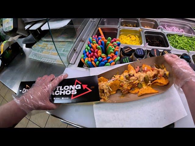 Subway Sandwiches POV Nachos and Hot Honey 30 Mins Working At Subway
