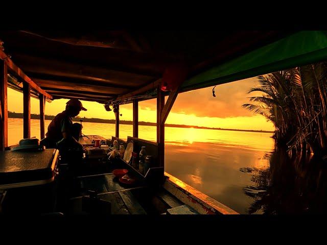 Sahur dan berbuka puasa di perahu dengan menu sederhana udang asam pedas hasil mancing di sungai