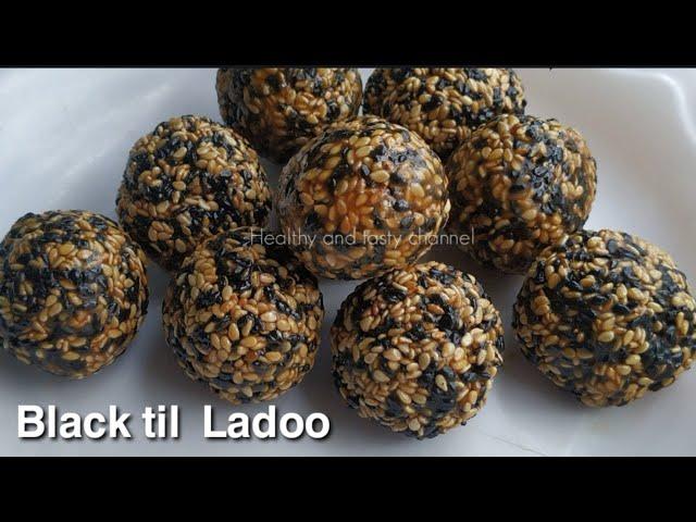 Black til laddu recipe - how to make black til ke ladoo - black til recipe - black til ke laddu