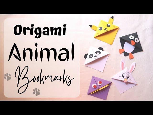 Paper folding craft Bookmarks | Origami Animal Bookmarks | Papercraft