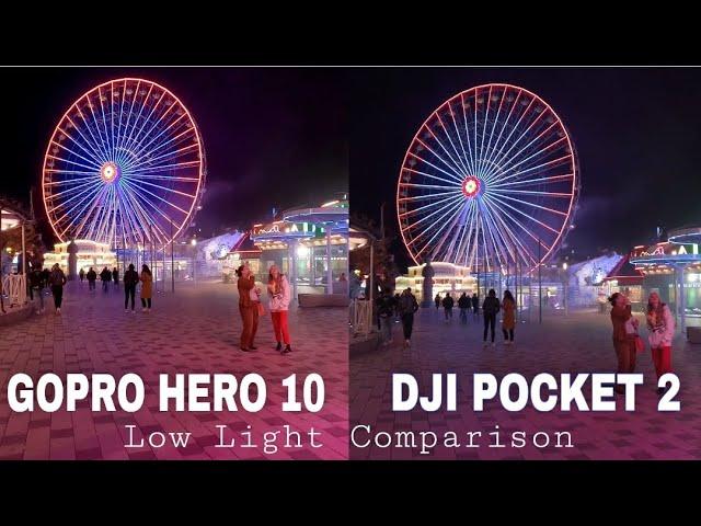 Gopro Hero 10 Black vs Dji Pocket 2 | Low Light Comparison 4K UHD 60fps