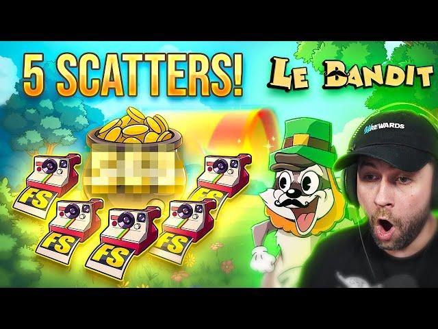 We FINALLY got the 5 SCATTER BONUS on LE BANDIT!! - END OF THE RAINBOW  BONUS!! (Bonus Buys)