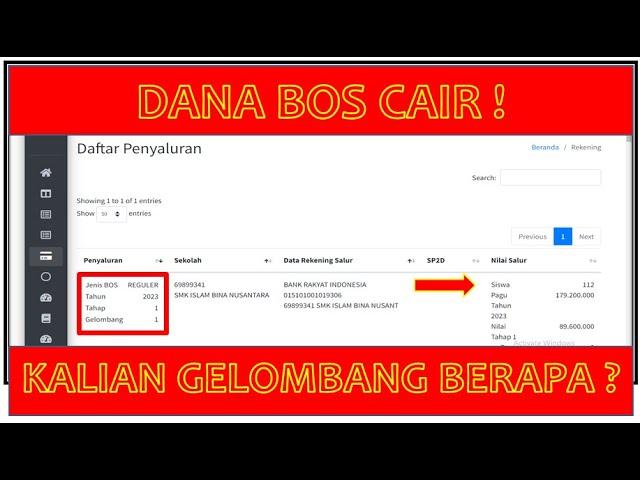 DANA BOS SUDAH CAIR, GIMANA DENGAN BOS SEKOLAH KALIAN ? YUKS CEK DISINI !