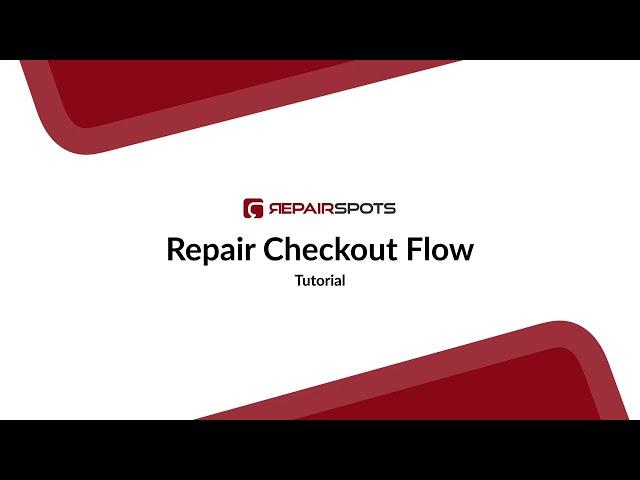 Repair Checkout Flow