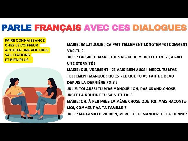 Apprends à parler FRANÇAIS avec des Conversations et Dialogues du Niveau A1 à C1 (compilation 7)