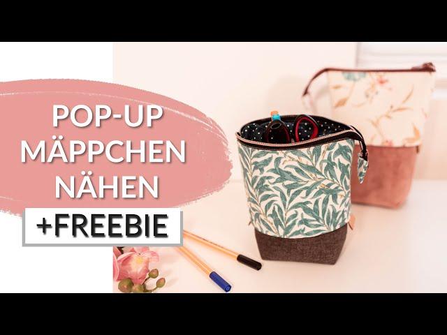 Pop Up Mäppchen | Stiftemäppchen nähen mit mini Schnittmuster