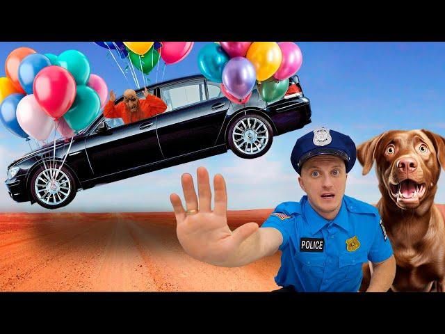 Flying Car Police Song | Dog Rich and Detective Kids Songs