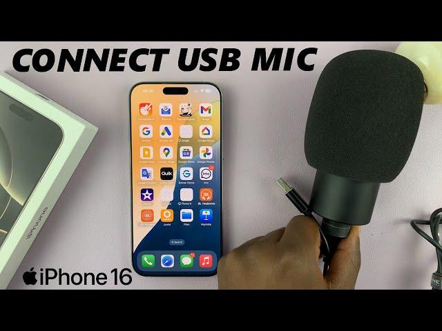 How To Connect USB Microphone To iPhone 16 / iPhone 16 Pro