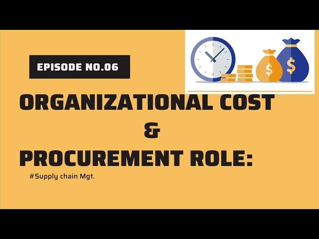 What is organizational Cost and it’s impact in Procurement?