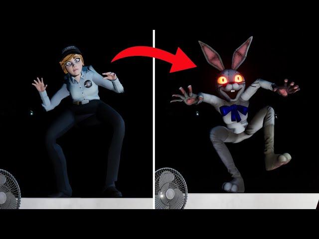 Vanessa transforms into Vanny behind the desk - Five Nights at Freddy's: Security Breach