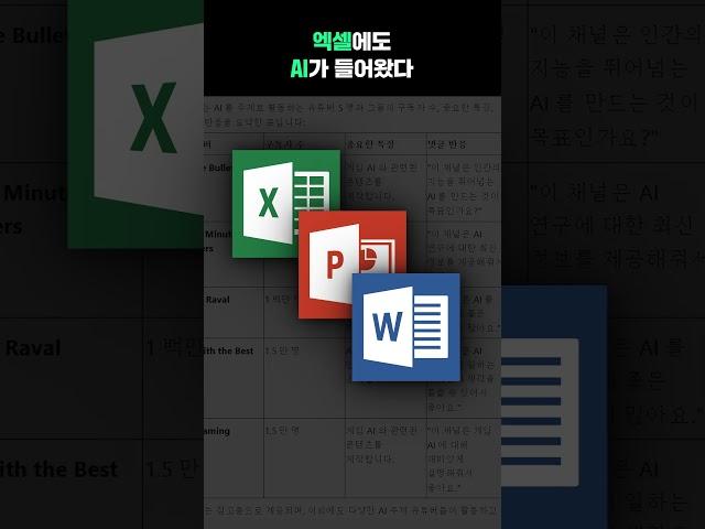 엑셀, 파워 포인트에도 AI가 들어왔다