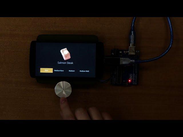 ProtoPie Demo: Arduino knob prototype for home appliance prototyping