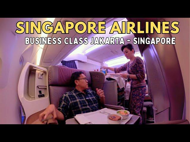 SQ BUSINESS CLASS FLIGHT JAKARTA TO SINGAPORE WITH AIRBUS A350-900