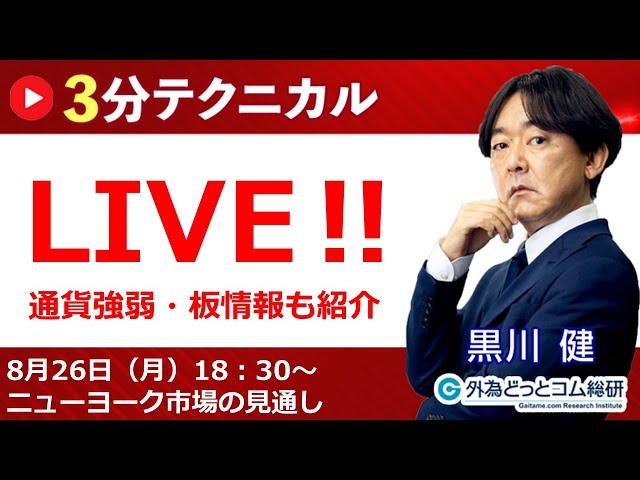 見通しズバリ！3分テクニカル分析「ライブ‼」 ニューヨーク市場の見通し　2024年8月26日