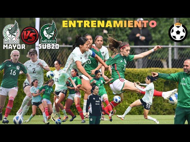 México Femenil SUB20 vs México Femenil Mayor ️‍️ Entrenamiento Duelo   14.2.2024