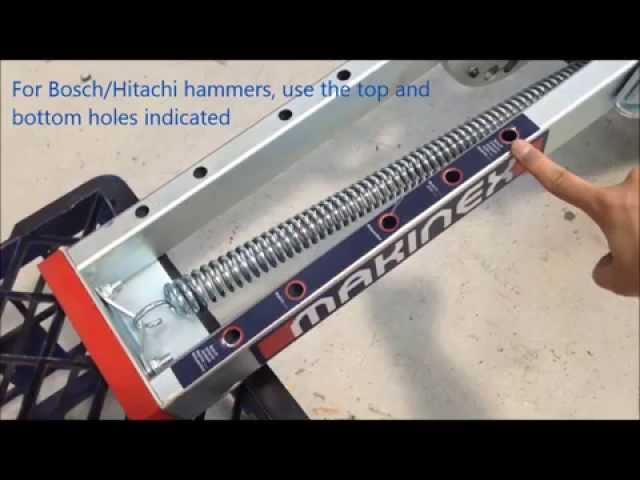 Makinex Jackhammer Trolley - instructions for mounting a jackhammer