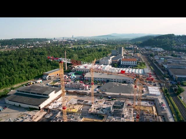 Baustelle uptownBasel – Drohnenaufnahmen vom 5. Juni 2019