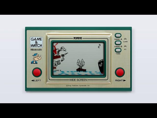 Game & Watch - Popeye (wide screen) (c)1981 Nintendo [MAME emulation footage]