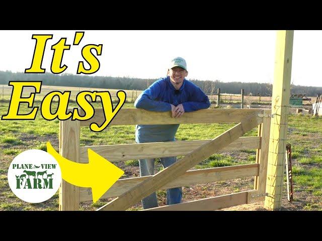 How to Build a Simple Wooden Gate - Small Farm DIY