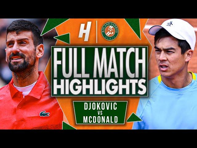 Novak Djokovic vs Mackenzie McDonald - FULL Match Highlights | Roland Garros 2025
