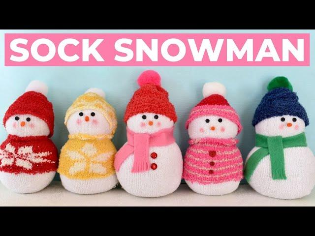 Sock Snowman in 10 Minutes!  |  EASY Inexpensive Christmas Craft