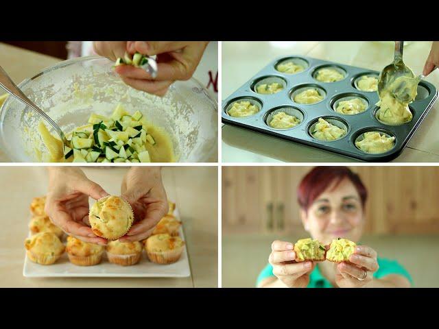 Savoury Muffin with Zucchini and Provolone Recipe