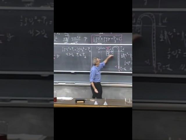 Walter Lewin explains fluid mechanics pt 2