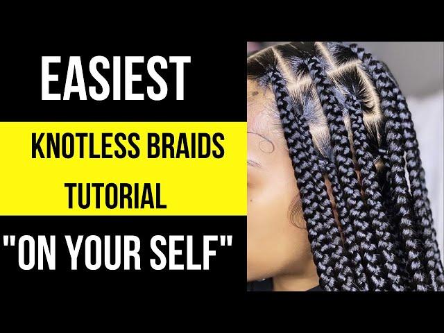 EASIEST DIY knotless box braids on yourself EP.08| Beginner Friendly Tutorial. #knotless box braids