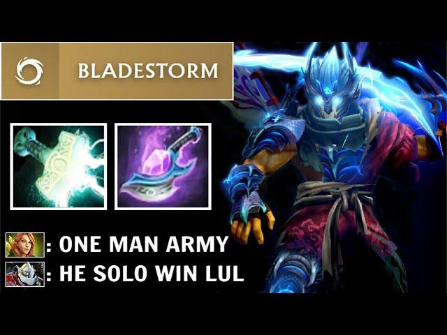 BLADESTORM Juggernaut is Actually GREAT! Crazy Spin To Win Mjollnir + Arcane Blink Build WTF Dota 2