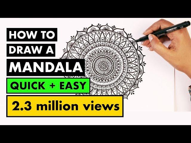 how to draw MANDALA ART for beginners | Vijayta Sharma