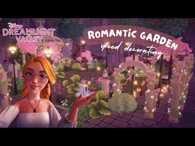 ROMANIC GARDEN  // Ancient's Landing // Speed Decorating // Disney Dreamlight Valley