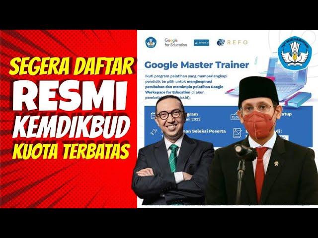 Cara Daftar Google Master Trainer @kemdikbudRI27 @REFOIndonesia @GoogleforEducation