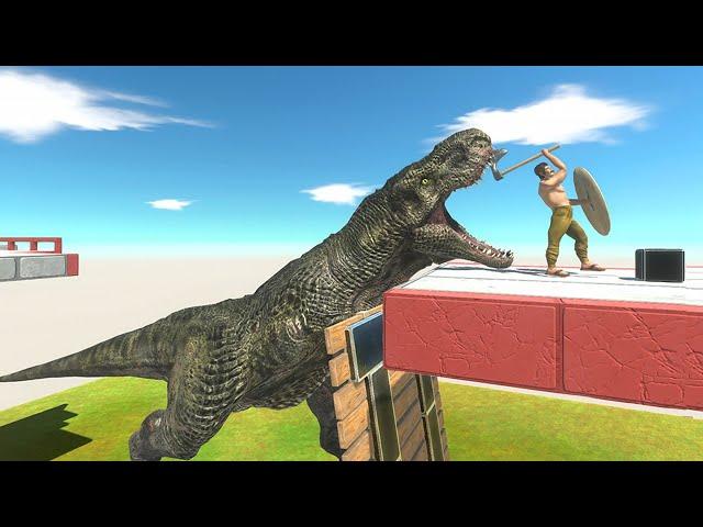 Crush the Bridge or T-rex Will Get You - Animal Revolt Battle Simulator