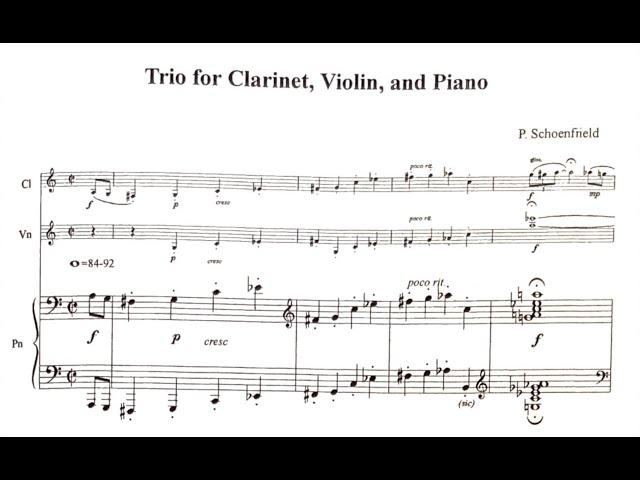 Paul Schoenfield - Trio for Clarinet, Violin, and Piano (Score)