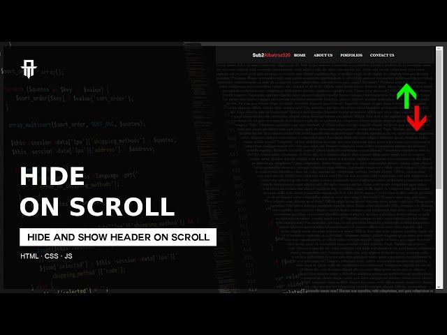 Hide/Show Header on Scroll | Html CSS & JS