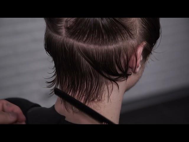 Мужская стрижка средней длины бритвой Антон Селезнев medium length men haircut Tony Seleznev