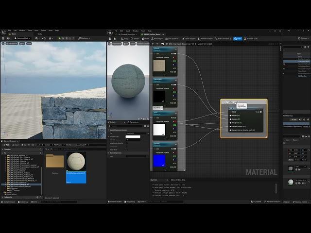 Activate tessellation on Megascan materials and materials in general  in Unreal Engine