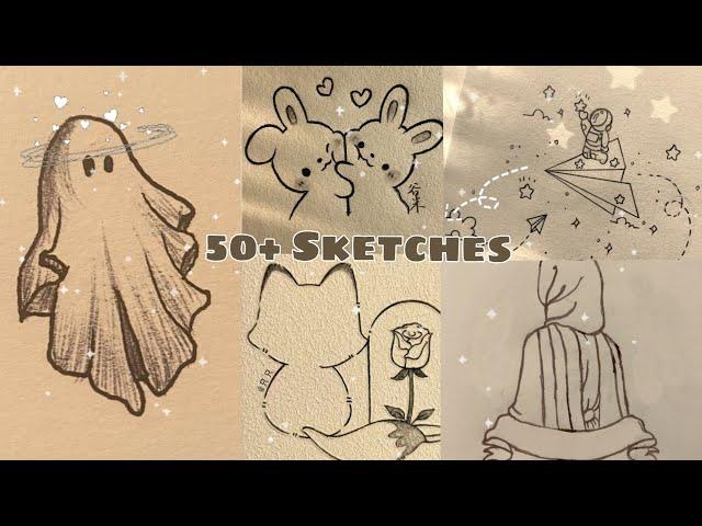 Easy sketch ideas for beginners | easy drawing ideas | cute sketches ️