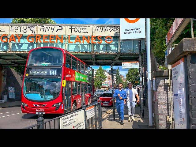 London, UK  Harringay Green Lanes & Wood Green High Street · 4K HDR London Walking Tour